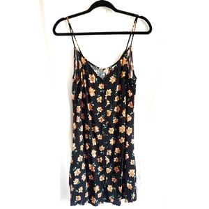 H&M Black Floral Summer Dress Size 12